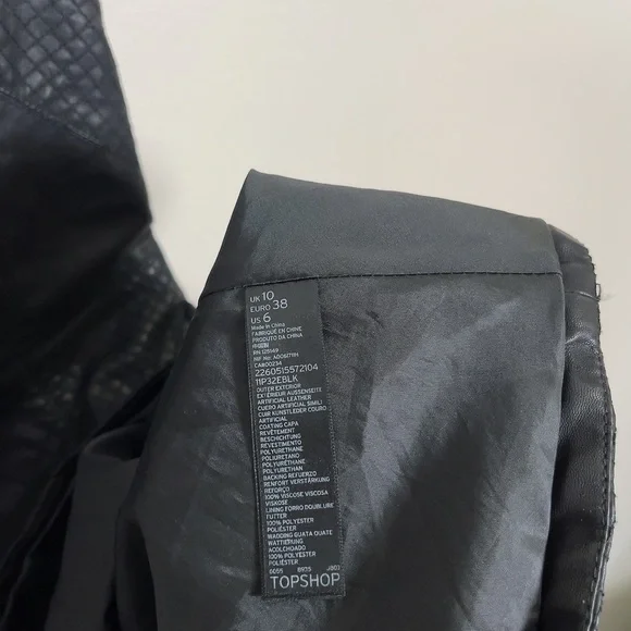 TOPSHOP | FAUX LEATHER SLEEVELESS DRESS - Picture 10 of 13